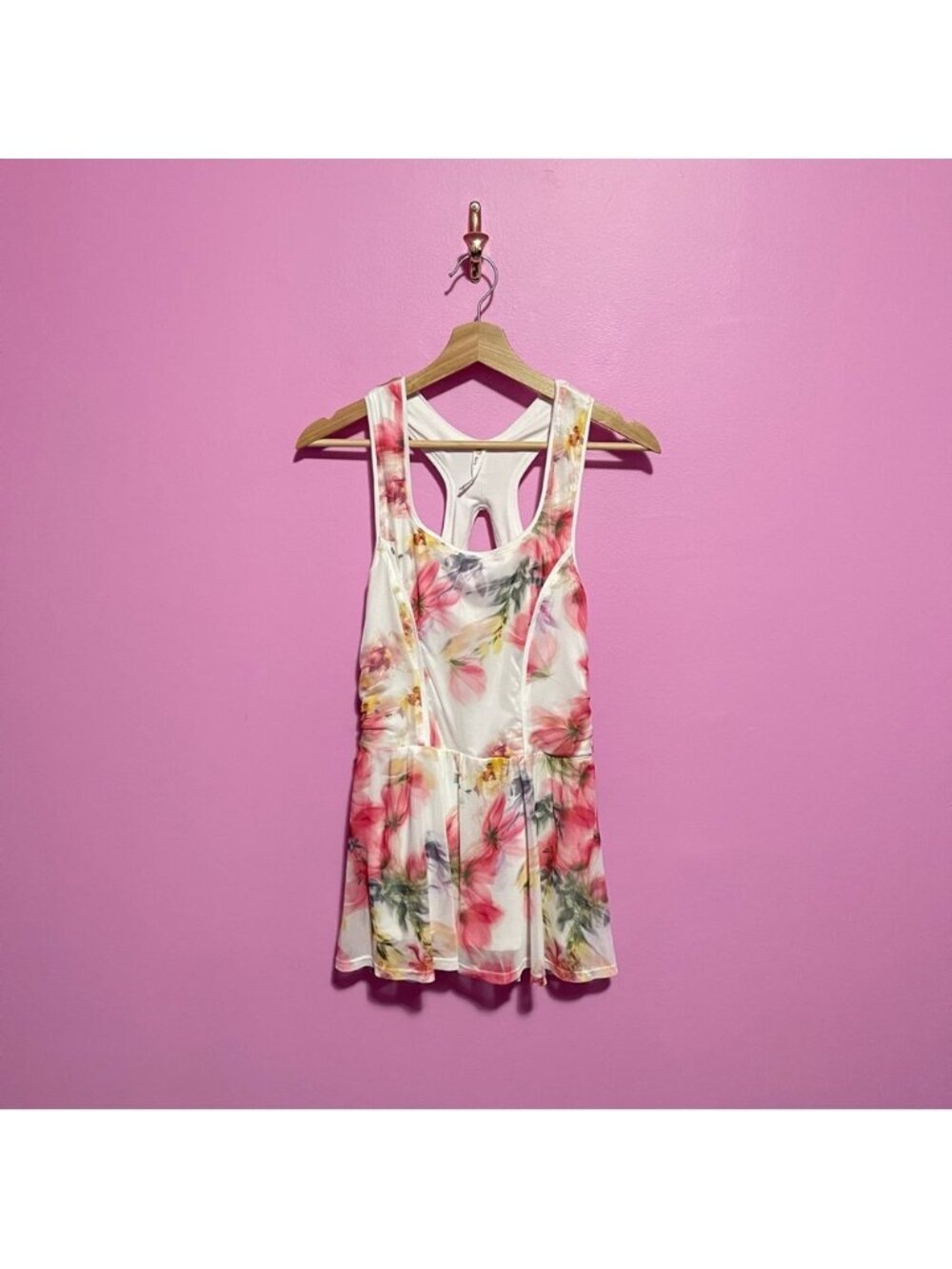 Daily Practice by Anthropologie Floral Scoop Neck Dress Romper Size Small‎ - Picture 2 of 11